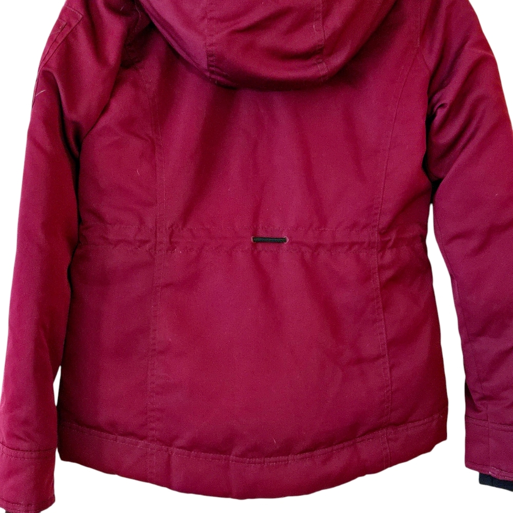 Hollister Ultimate Down Jacket Hooded Burgundy Red, Outdoors Skiing Winter XS - Picture 11 of 15